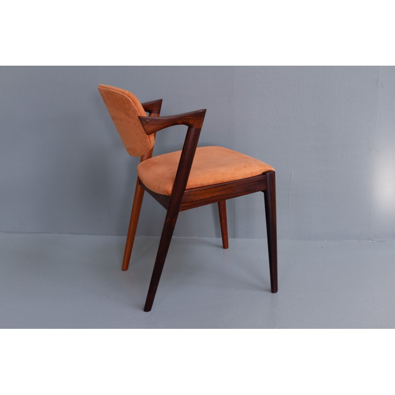 Vintage rozenhouten fauteuil van Kai Kristiansen voor Schou Andersen, Denemarken 1960