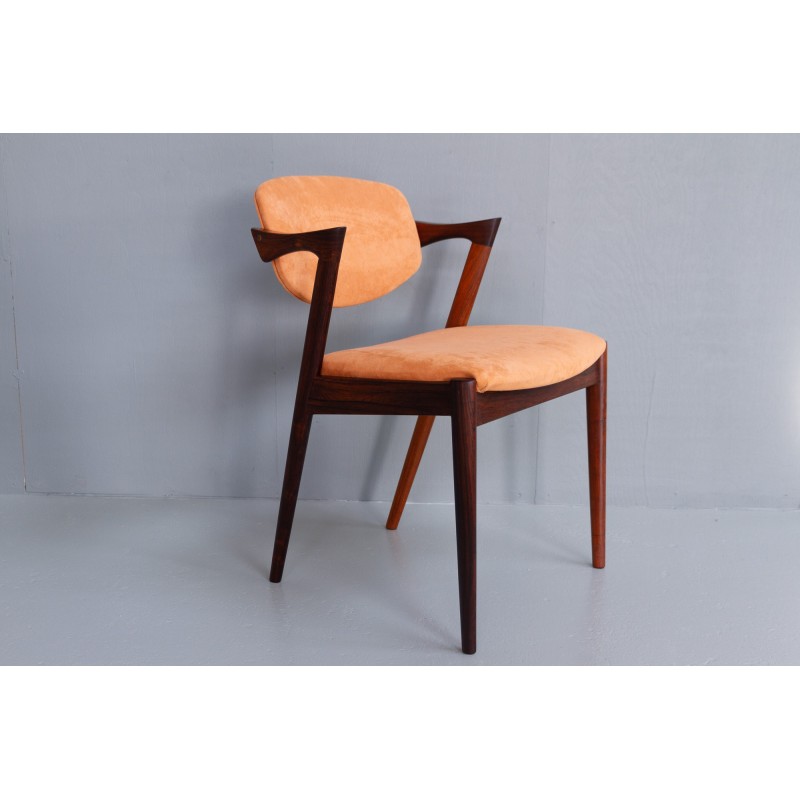 Fauteuil vintage en palissandre par Kai Kristiansen pour Schou Andersen, Danemark 1960