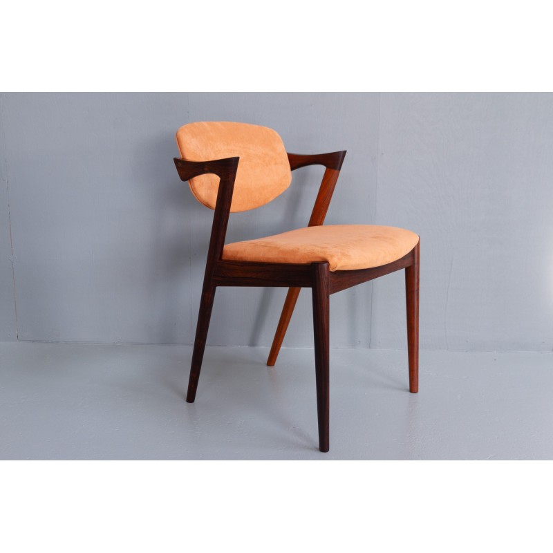 Vintage rozenhouten fauteuil van Kai Kristiansen voor Schou Andersen, Denemarken 1960