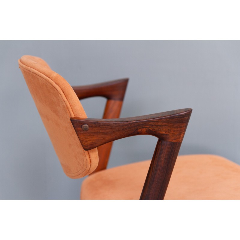 Fauteuil vintage en palissandre par Kai Kristiansen pour Schou Andersen, Danemark 1960