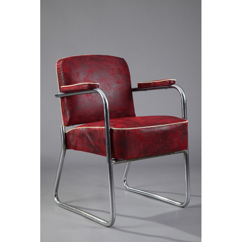 Tubular armchair from the Bauhaus era by Marcel Breuer for Thonet - 1930s