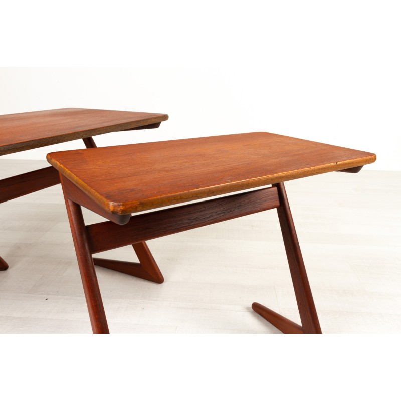Tables gigognes vintage en teck par Erling Torvits pour Heltborg Furniture, Danemark 1950