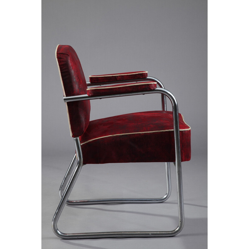 Tubular armchair from the Bauhaus era by Marcel Breuer for Thonet - 1930s