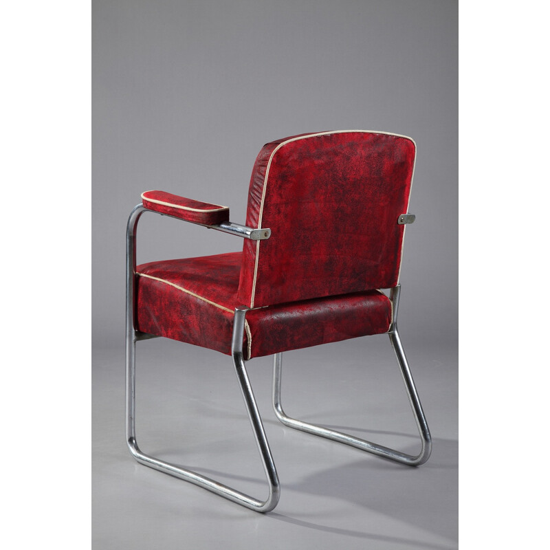 Tubular armchair from the Bauhaus era by Marcel Breuer for Thonet - 1930s