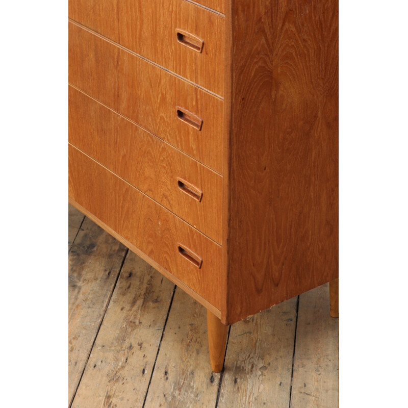 Light teak chest of drawers - 1960s