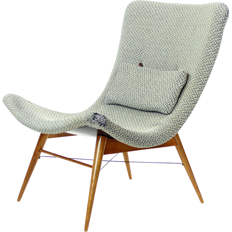 Vintage lounge chair by Miroslav Navratil for Cesky Nabytek, 1959s