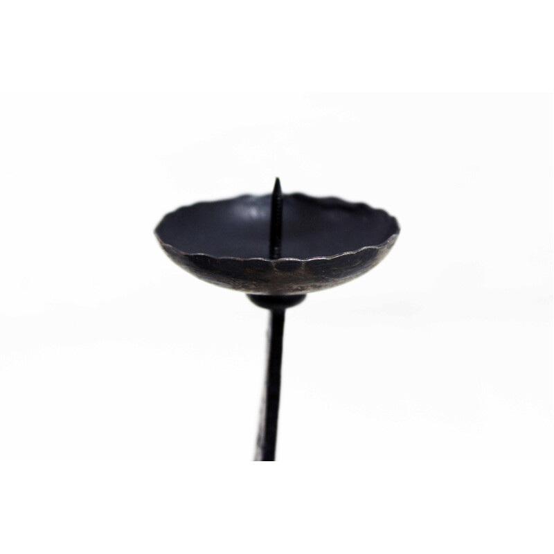 Vintage wrought iron candlestick, 1970