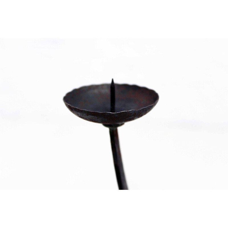 Vintage wrought iron candlestick, 1970