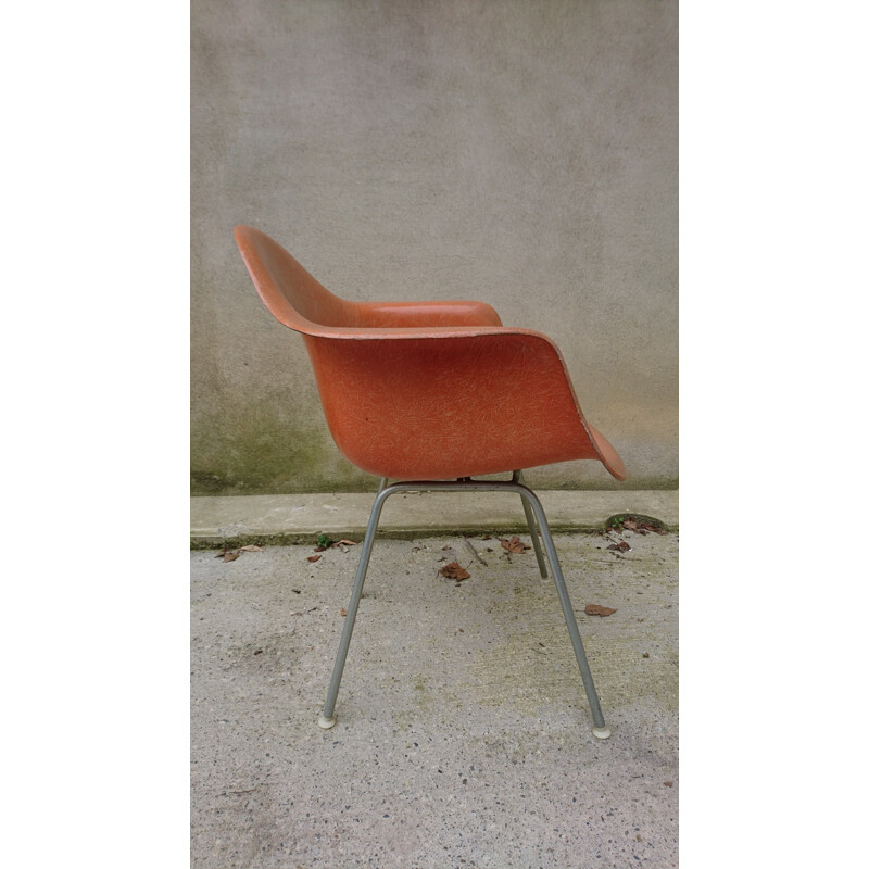 Orange DAX chair by Charles EAMES for Herman Miller - 1950s