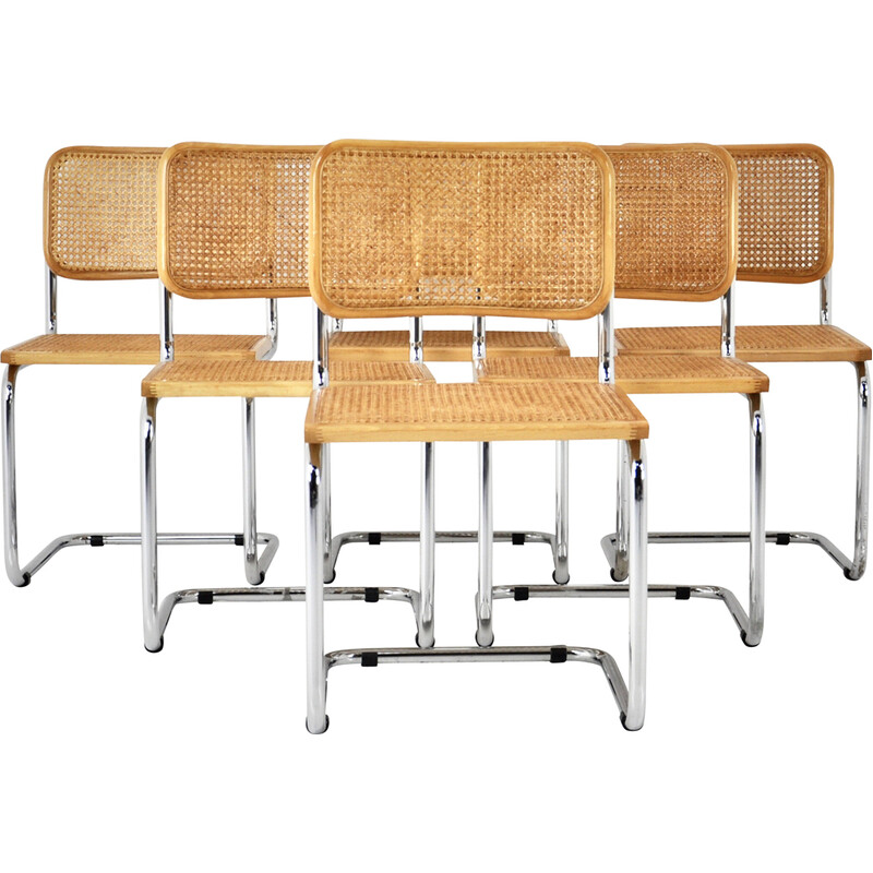 Conjunto de 6 cadeiras vintage de Marcel Breuer