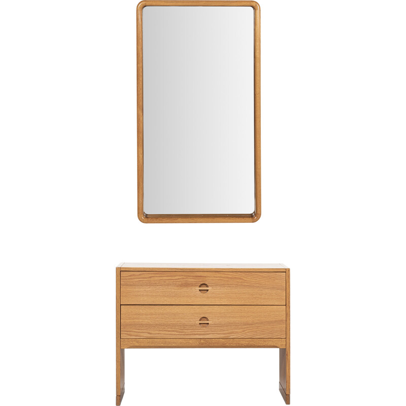 Vintage Danish mirror and chest of drawers by Kai Kristiansen for Aksel Kjersgaard, 1960s