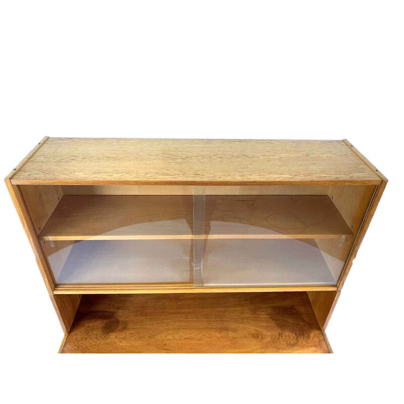 Vintage U-450 display cabinet in oak by Jiri Jiroutek for Interier Praha, Czechoslovakia 1960