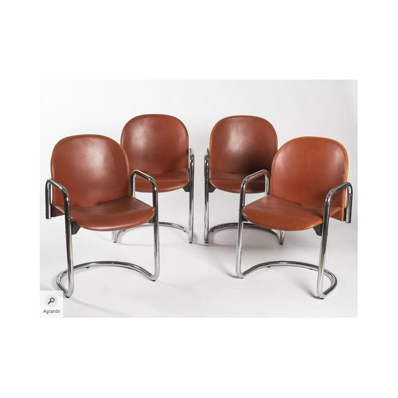 Set of 4 chairs "Dialogo" by Afra & Tobia Scarpa for B & B - 1970s