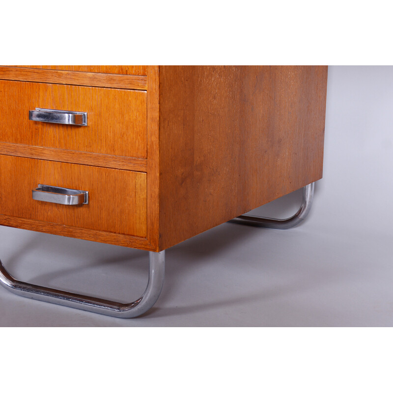 Vintage beech desk for Mücke-Melder, Czechoslovakia 1930s