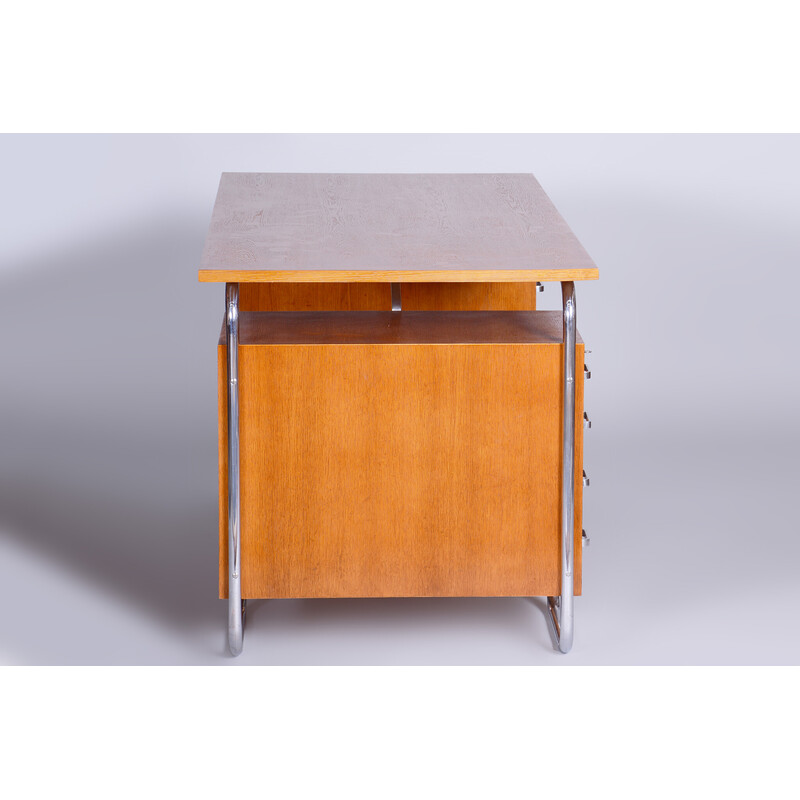 Vintage beukenhouten bureau voor Mücke-Melder, Tsjecho-Slowakije jaren 1930