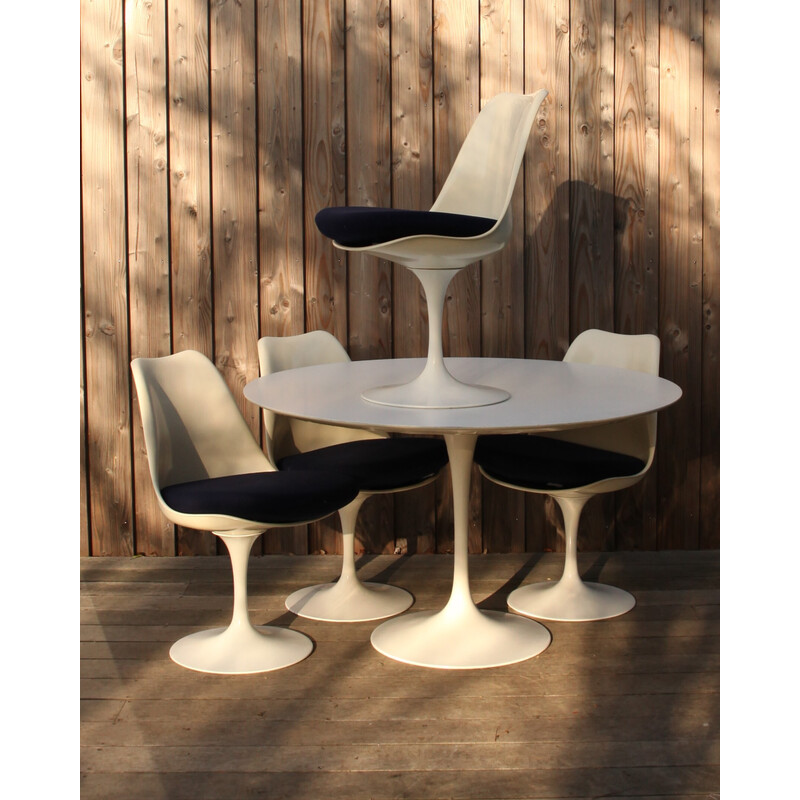 Ensemble à repas vintage Tulipe par Eero Saarinen pour Knoll