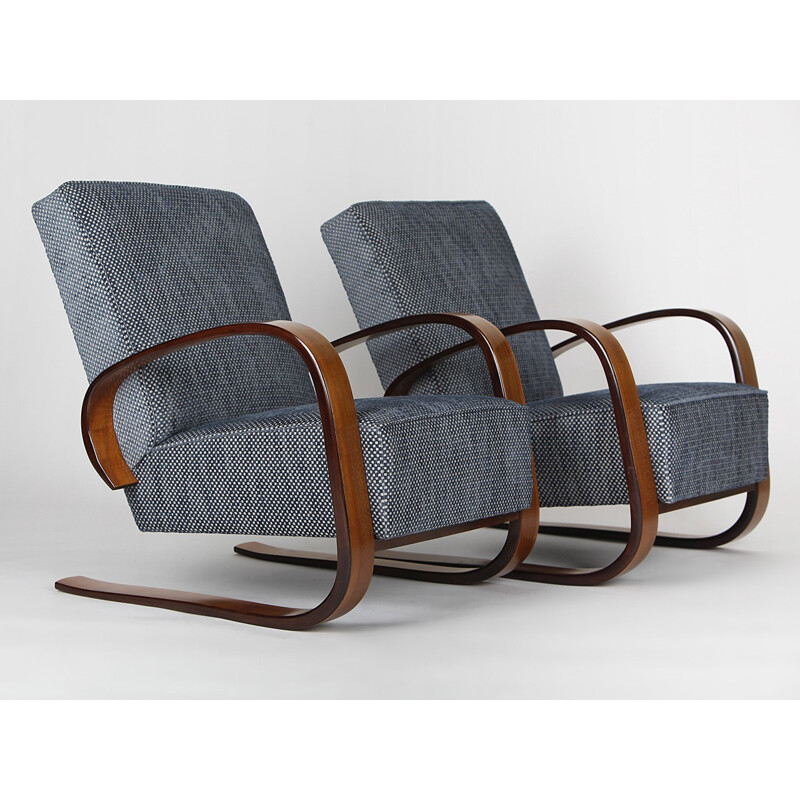 Pair of Cantilever Lounge Chairs by Miroslav Navratil for Spojene UP Zavody - 1950