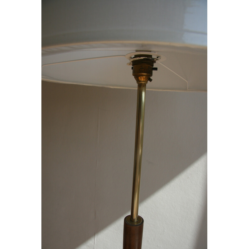 Floor lamp in teak and brass - 1960s