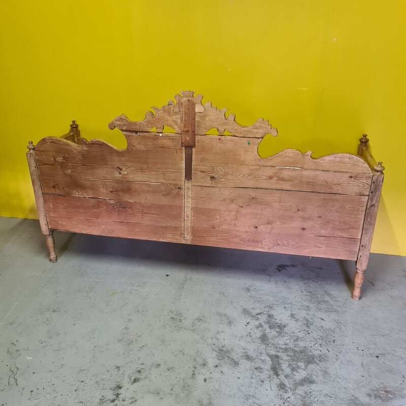 Vintage Swedish pine kitchen bench