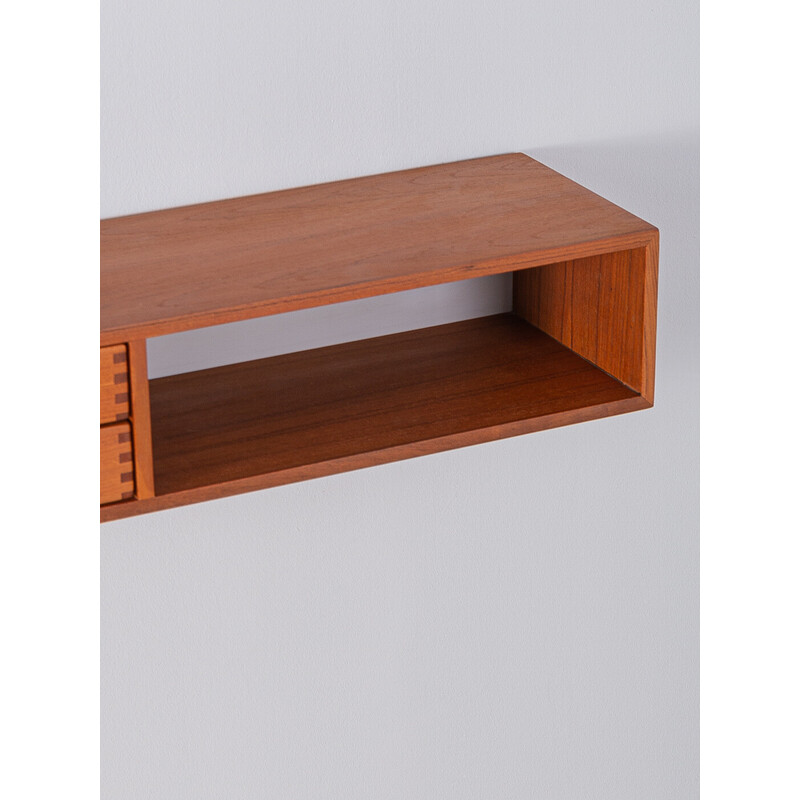 Vintage teak wall console by Kai Kristiansen for Aksel Kjersgaard, Denmark 1960