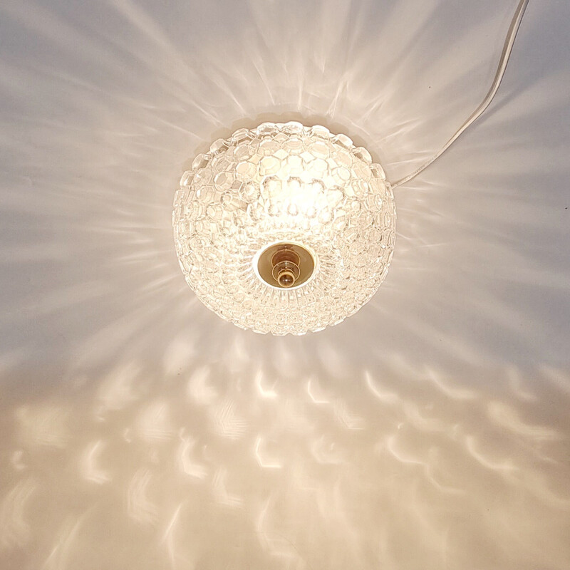 Vintage ceiling lamp in bubble glass by Helena Tynell for Limburg, Germany 1960