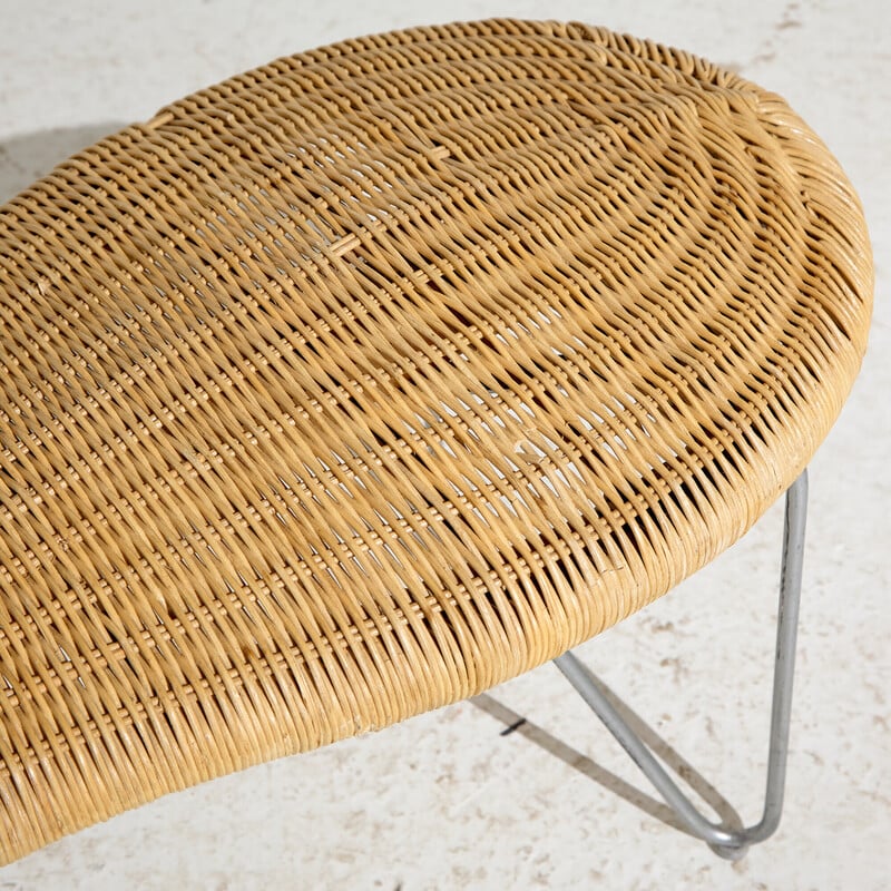 Vintage rattan bench for Ikea, 1990s