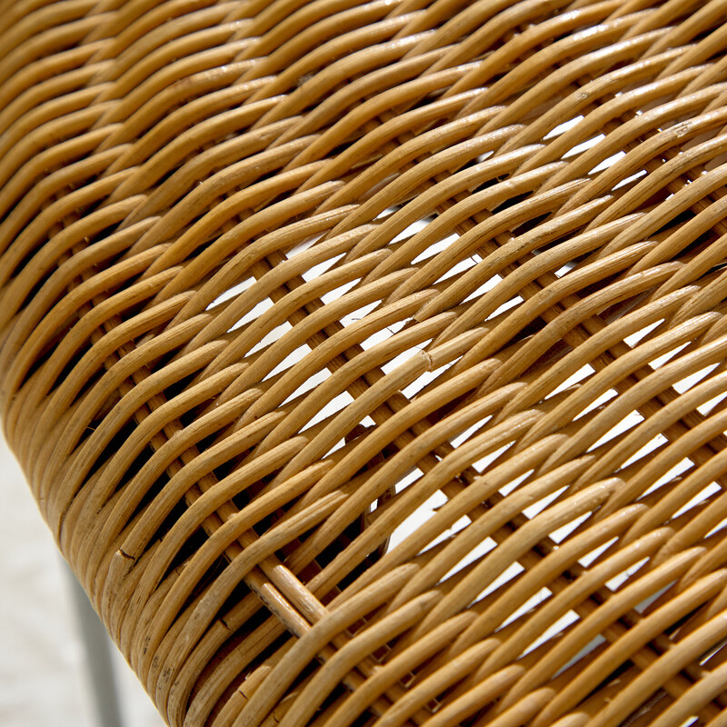 Vintage rattan bench for Ikea, 1990s