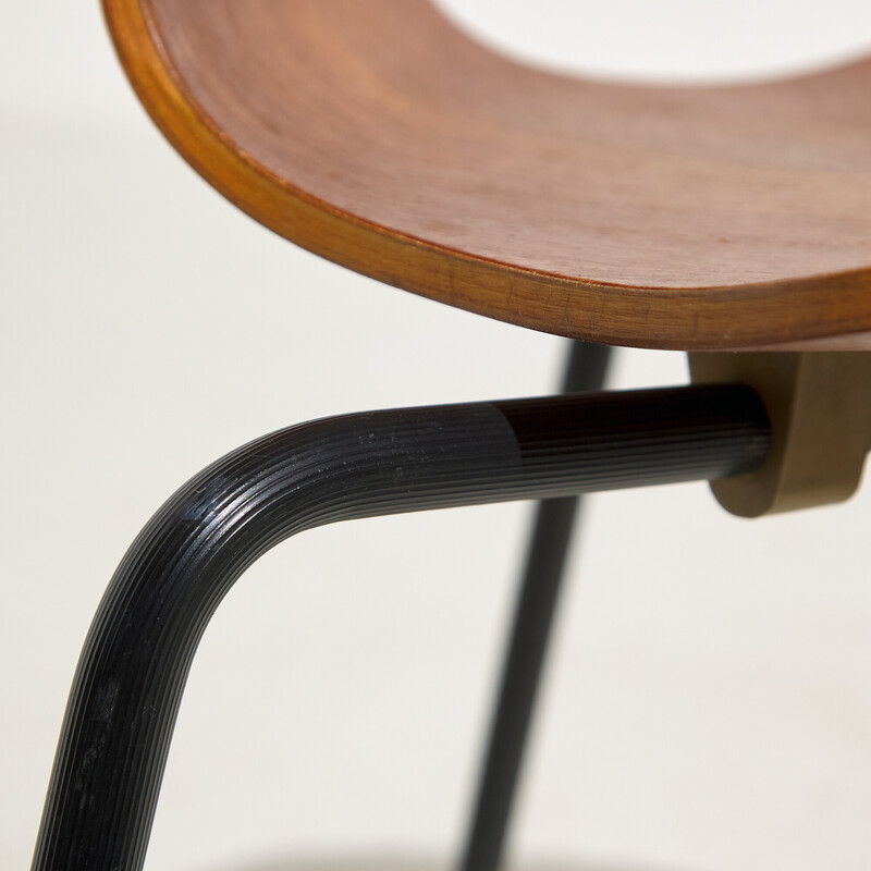 Vintage-Stuhl Modell 3103 aus Teakholz und Gummi von Arne Jacobsen für Fritz Hansen, 1960er Jahre