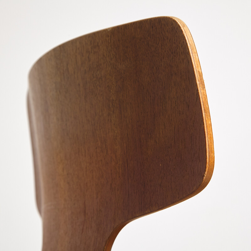 Vintage model 3103 teak and rubber chair by Arne Jacobsen for Fritz Hansen, 1960s