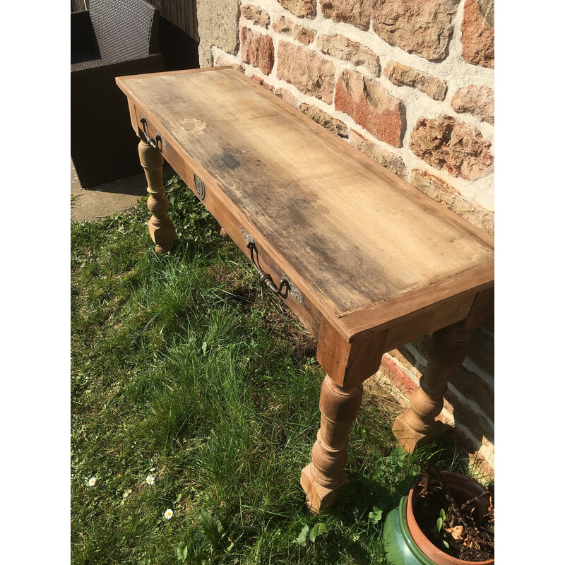 Vintage console in ash and poplar