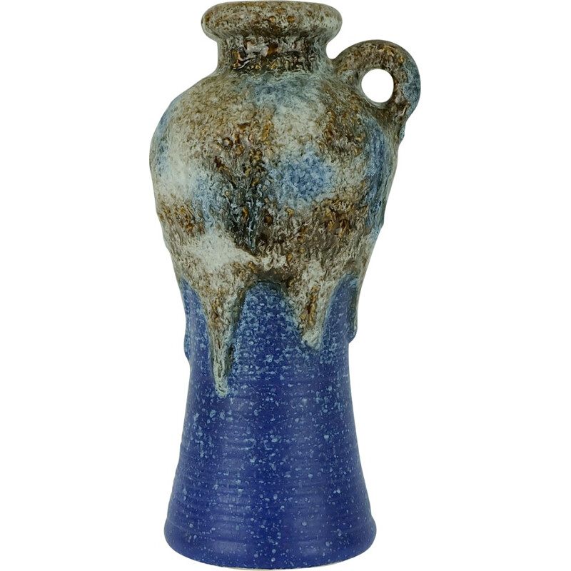 White and blue vase by Dumler et Breiden - 1960s