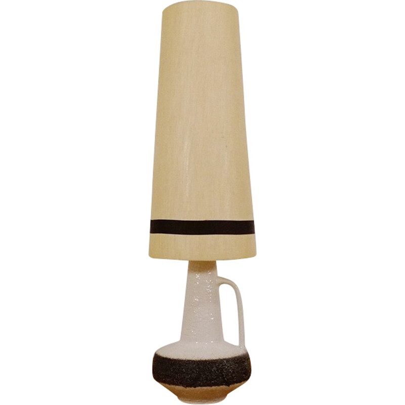 Tall German fat lava ceramic lamp from Aro - 1960s