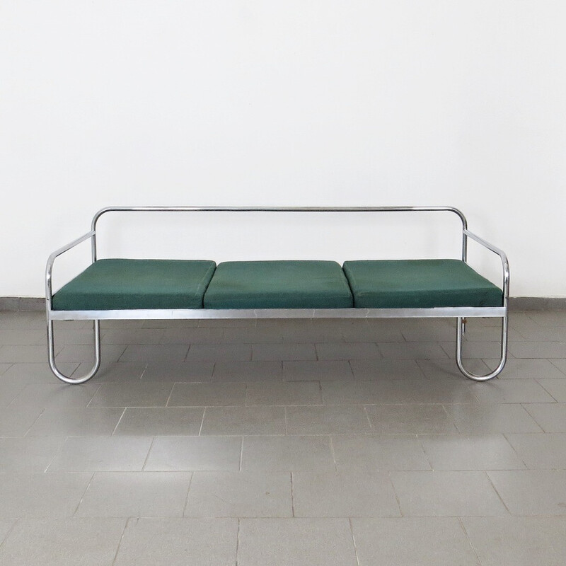 Vintage tubular sofa by Ladislav Žák for Hynek Gottwald