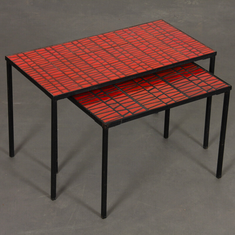 Tables gigognes vintage par Roger Capron, 1960