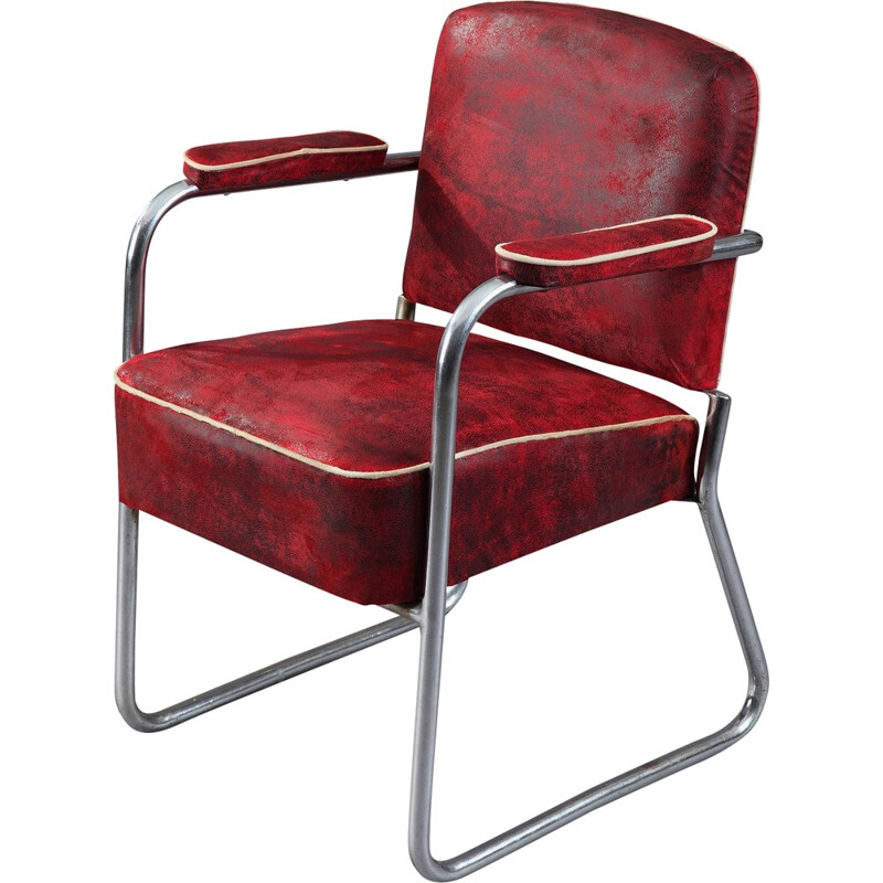 Fauteuil tubulaire époque Bauhaus de Marcel Breuer pour Thonet - 1930