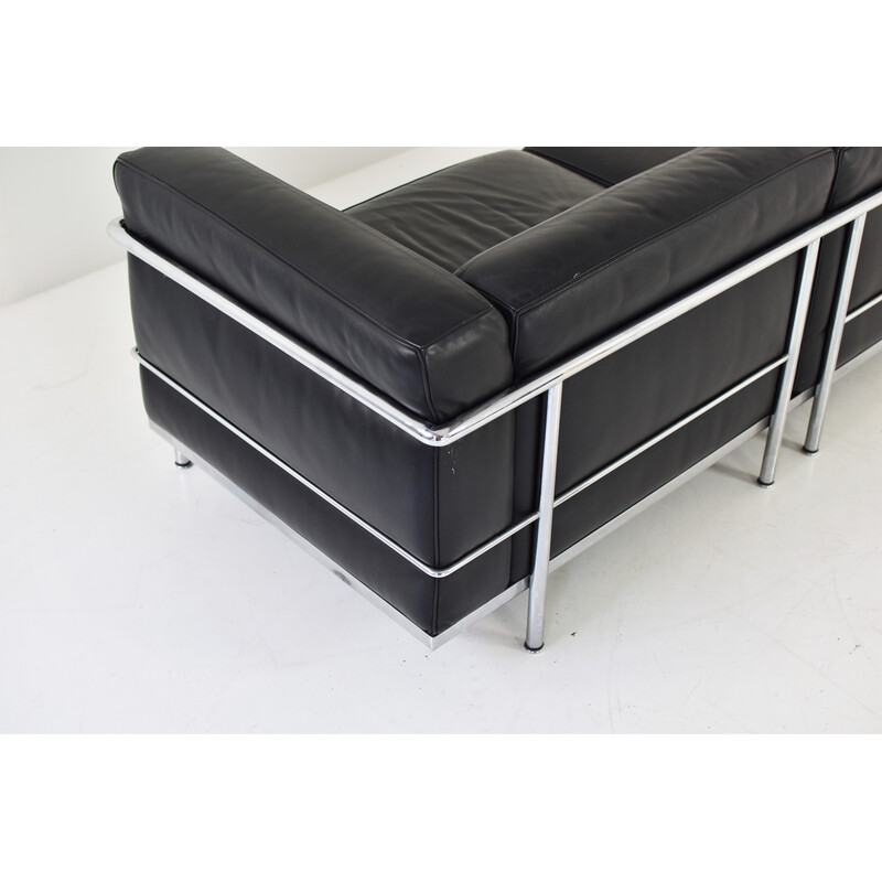 Vintage "Lc3" sofa by Le Corbusier, Pierre Jeanneret and Charlotte Perriand for Cassina