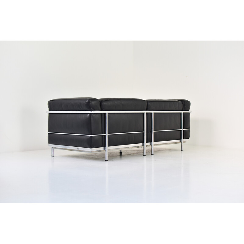 Vintage "Lc3" sofa by Le Corbusier, Pierre Jeanneret and Charlotte Perriand for Cassina