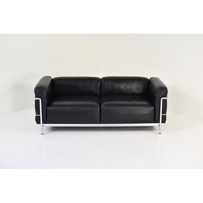 Vintage "Lc3" sofa van Le Corbusier, Pierre Jeanneret en Charlotte Perriand voor Cassina
