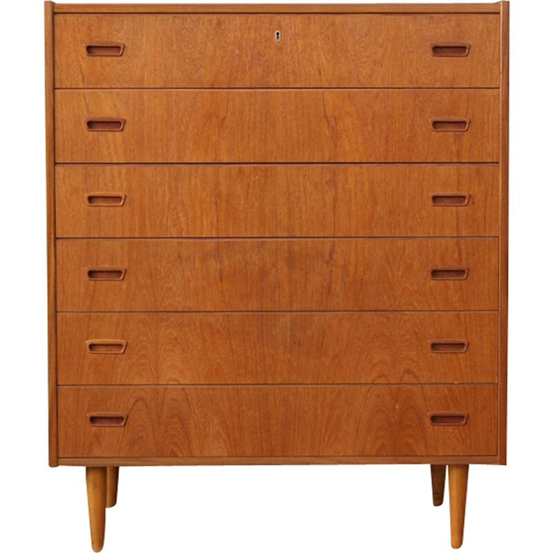 Light teak chest of drawers - 1960s