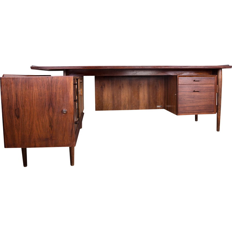 Vintage Danish rosewood executive desk model 208 by Arne Vodder for Sibast, 1960