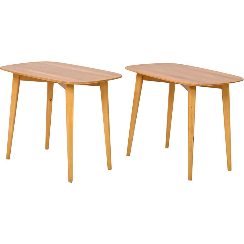 Paire de tables d'appoint - scandinaves bois