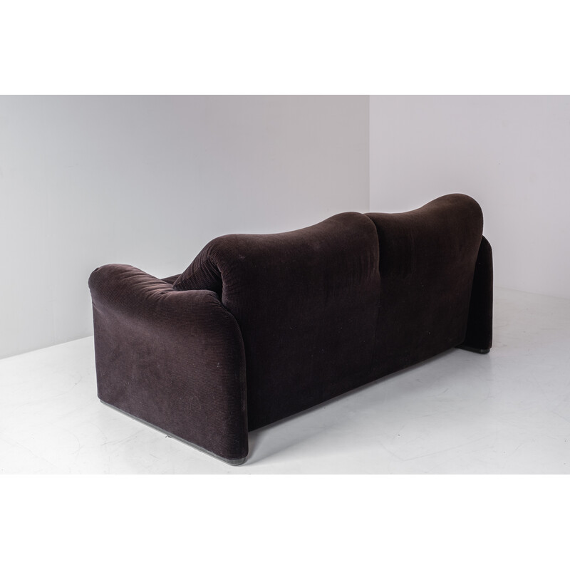 Vintage Maralunga two-seater sofa by Vico Magistretti for Cassina, Italy 1970s