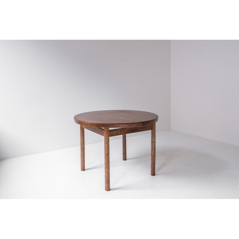 Mesa de comedor redonda vintage "Dordogne" de Charlotte Perriand para Sentou, Francia años 50