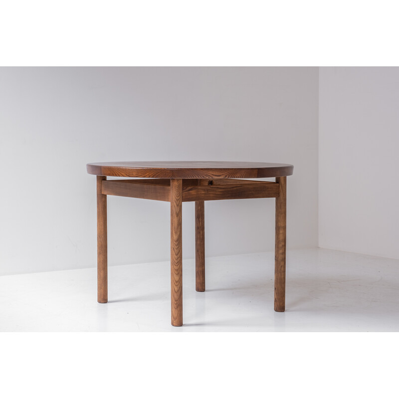 Vintage "Dordogne" round dining table by Charlotte Perriand for Sentou, France 1950s