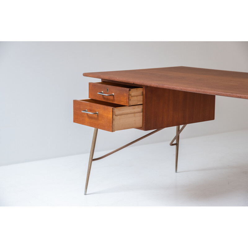Vintage desk by Borge Mogensen for Søborg Mobelfabrik, Denmark 1950s