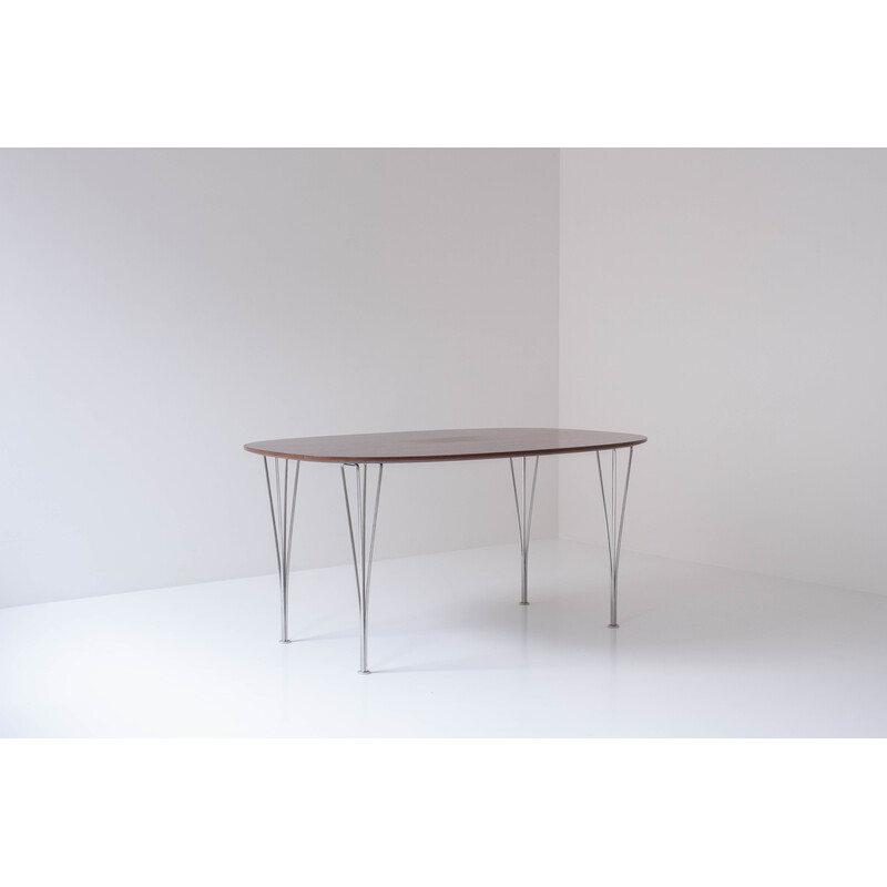 Table vintage "Superellipse" par Arne Jacobsen, Piet Hein et Bruno Mathsson pour Fritz Hansen, Danemark 1960