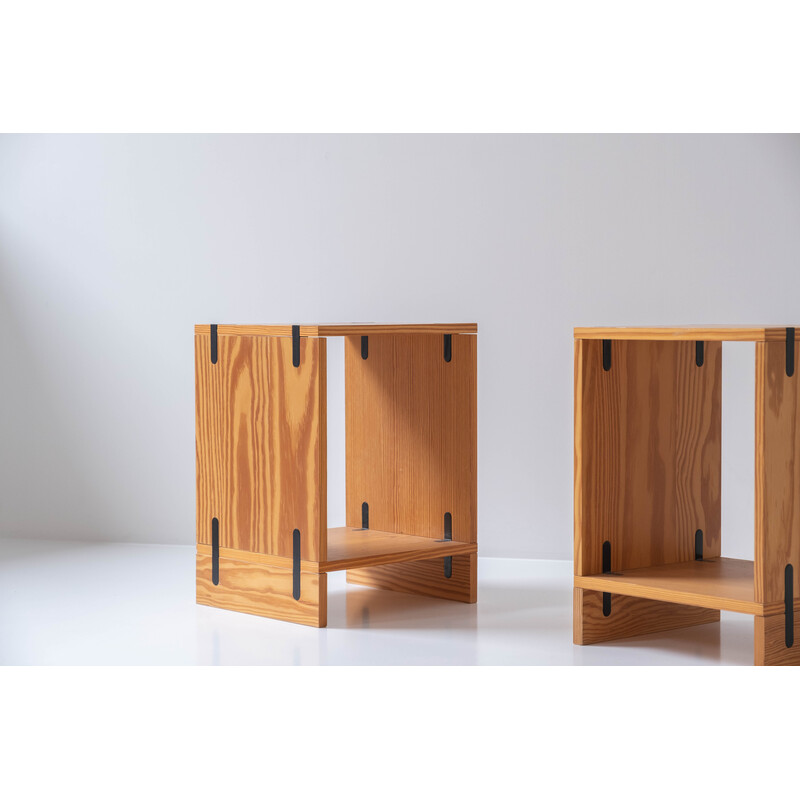 Pair of vintage "Cubex" side tables by Poul Cadovius for Cado, Denmark 1960s
