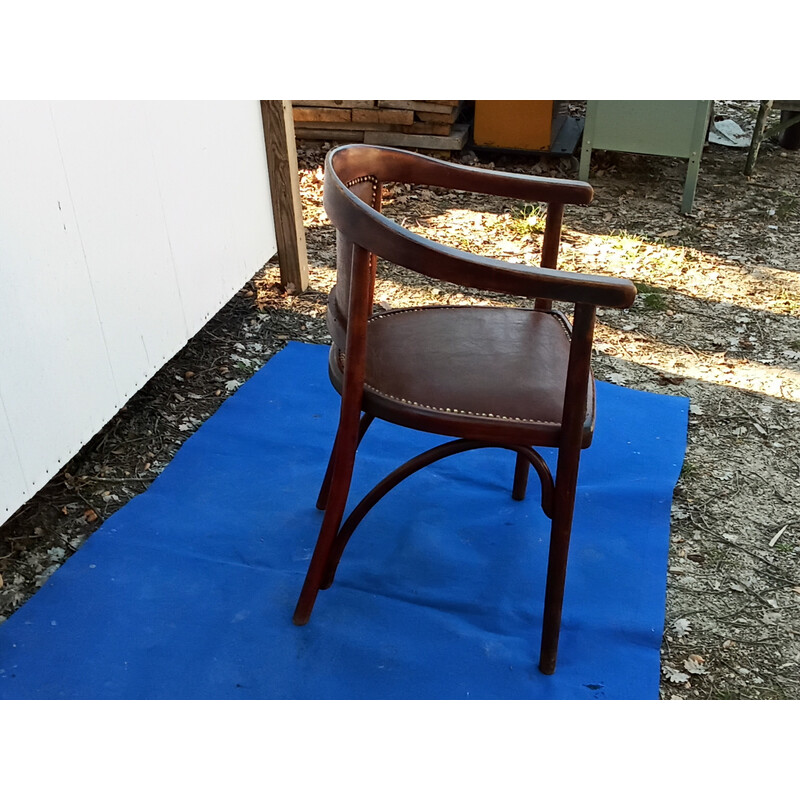 Vintage skai fauteuil van Fischel