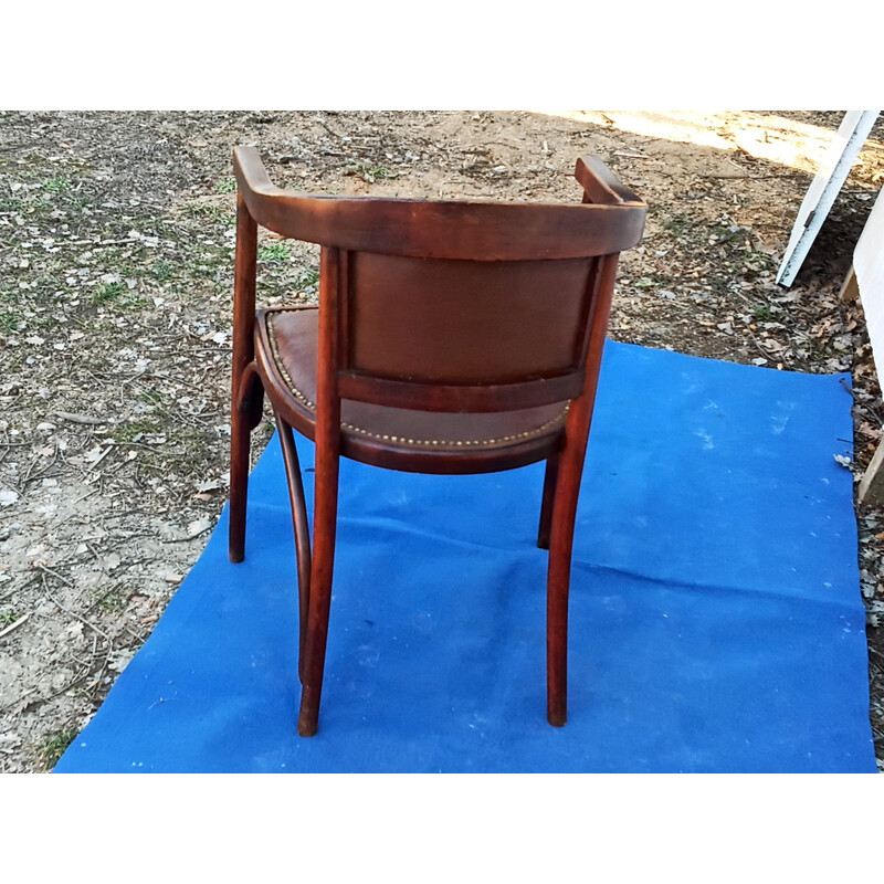 Vintage skai fauteuil van Fischel