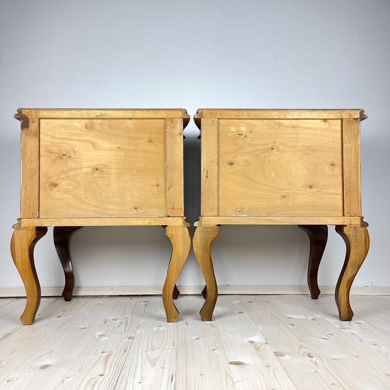 Pair of vintage wood night stands, Italy 1960s